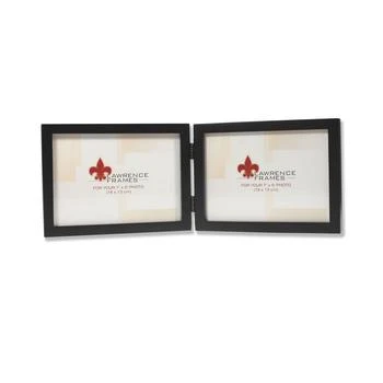 Lawrence Frames | Hinged Double Black Wood Picture Frame - Gallery Collection - 5" x 7",商家Macy's,价格¥397