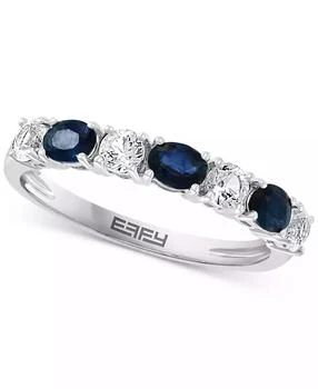 Effy | EFFY® Blue & White Sapphire (1-1/10 ct. t.w.) Band in 14k White Gold. (Also available in Emerald and Ruby),商家Macy's,价格¥3664