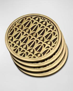 L'Objet | x Fortuny Venise 24K Gold-Plated Coasters, Set of 4,商家Neiman Marcus,价格¥1619