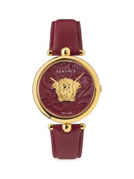 Versace | 39MM Medusa Goldtone Stainless Steel & Leather Strap Watch商品图片,5折