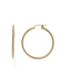 Bloomingdale's | 14K Yellow Gold Twisted Hoop Earrings,商家Bloomingdale's,价格¥11021