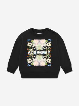 商品Burberry | Burberry Black Baby Boys Cotton Logo Print Sweatshirt,商家Childsplay Clothing,价格¥1767图片