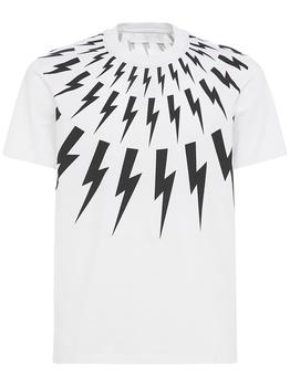 Neil Barrett | Multi Thunderbolt Print Jersey T-shirt商品图片,额外7折, 额外七折