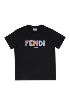 商品Fendi Kids Logo Printed Crewneck T-Shirt,商家Cettire,价格¥881图片