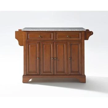Crosley Furniture | Lafayette Granite Top Full Size Kitchen Island/Cart Cherry/Gray,商家Premium Outlets,价格¥5422