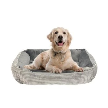 Macy's | Happycare Textiles Reversible Rectangle Corduroy Plush Pet Bed Dog Bed,商家Macy's,价格¥417