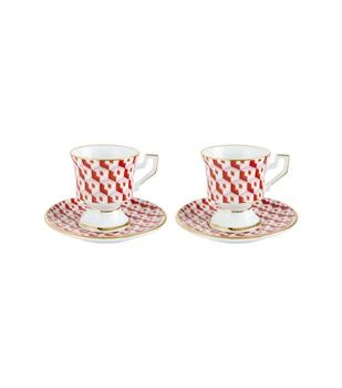 LA DOUBLE J | Cubi Rosso浓缩咖啡杯和咖啡碟两件套,商家MyTheresa CN,价格¥1169