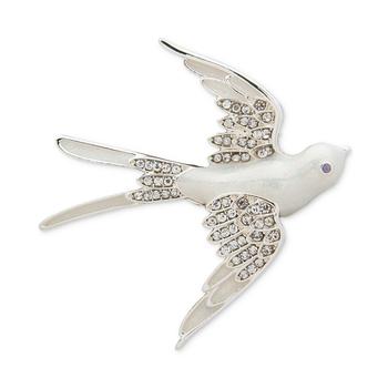 商品Silver-Tone Pavé Crystal Bird Pin图片