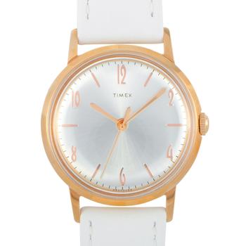 推荐Timex Marlin Hand-Wound 34 mm Rose Gold-Tone Watch TW2T18300商品
