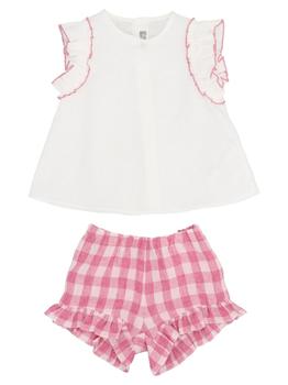 商品IL GUFO | Il Gufo Ruffled Trim Short Set,商家Cettire,价格¥656图片