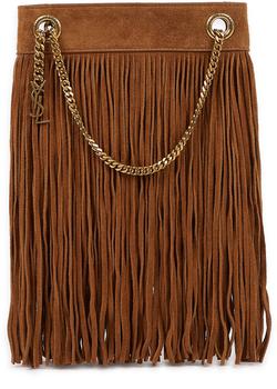 ysl小粉条北京, Yves Saint Laurent | Grace small brown fringed suede shoulder bag商品图片 