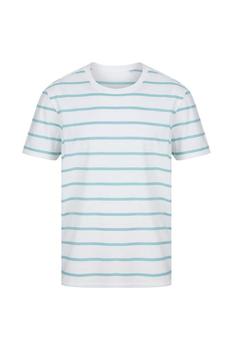 the row帆布鞋, Front Row | Front Row Mens Striped T-Shirt (White/Duck Egg Blue)商品图片 8.6折起