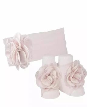 Baby Deer | Baby Girls Cotton Headband with Matching Peep Toe Socks,商家Macy's,价格¥276