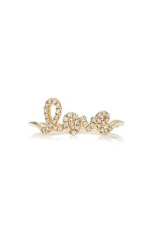Sydney Evan | Sydney Evan - Love Script 14K Gold Diamond Ring - Gold - US 6.5 - Moda Operandi - Gifts For Her,商家Fashion US,价格¥7443
