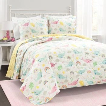 Lush Decor | Magical Narwhal Reversible Oversized Quilt 2Pc Set,商家Premium Outlets,价格¥812