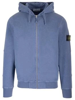 Stone Island | Stone Island Logo Patch Zipped Hoodie 8.6折, 独家减免邮费