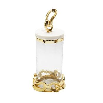 商品Classic Touch | Large Glass Canister with Marble Lid and Knot Design Knob, 4.75" x 11.25",商家Macy's,价格¥341图片