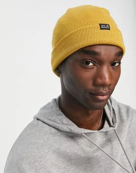 推荐Jack Wolfskin rib beanie in yellow商品