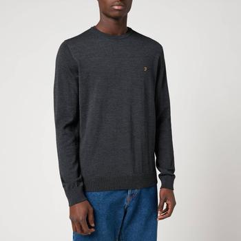 推荐Farah Men's Mullen Merino Wool Jumper - Charcoal商品