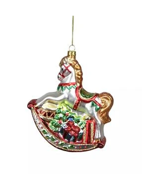 Northlight | Traditional Rocking Horse with Gifts Christmas Ornament,商家Macy's,价格¥120