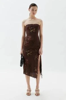 Urban Outfitters | UO Samara Mesh Strapless Midi Dress 