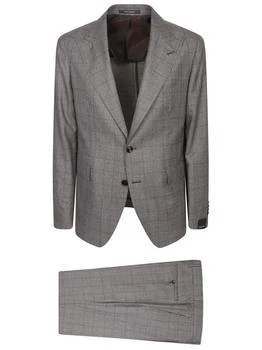TAGLIATORE | Tagliatore Checkered Two-Piece Suit,商家Cettire,价格¥7562