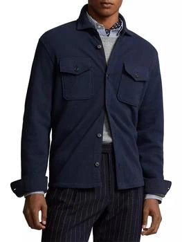 Ralph Lauren | Double-Knit Jacquard Long-Sleeve Sport Overshirt,商家Saks Fifth Avenue,价格¥1237