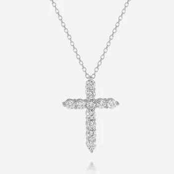 Tresorra | Tresorra 18K White Gold, Diamond 0.45ct. tw. Cross Pendant Necklace K0610P09,商家Premium Outlets,价格¥6985