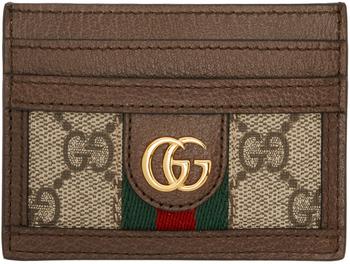 Gucci | Brown Ophidia GG Card Holder商品图片,独家减免邮费
