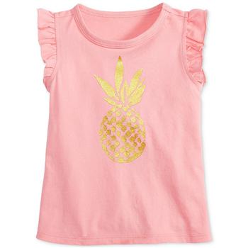 First Impressions | Baby Girls Pineapple-Graphic T-Shirt, Created for Macy's商品图片,4.9折×额外8.5折, 额外八五折