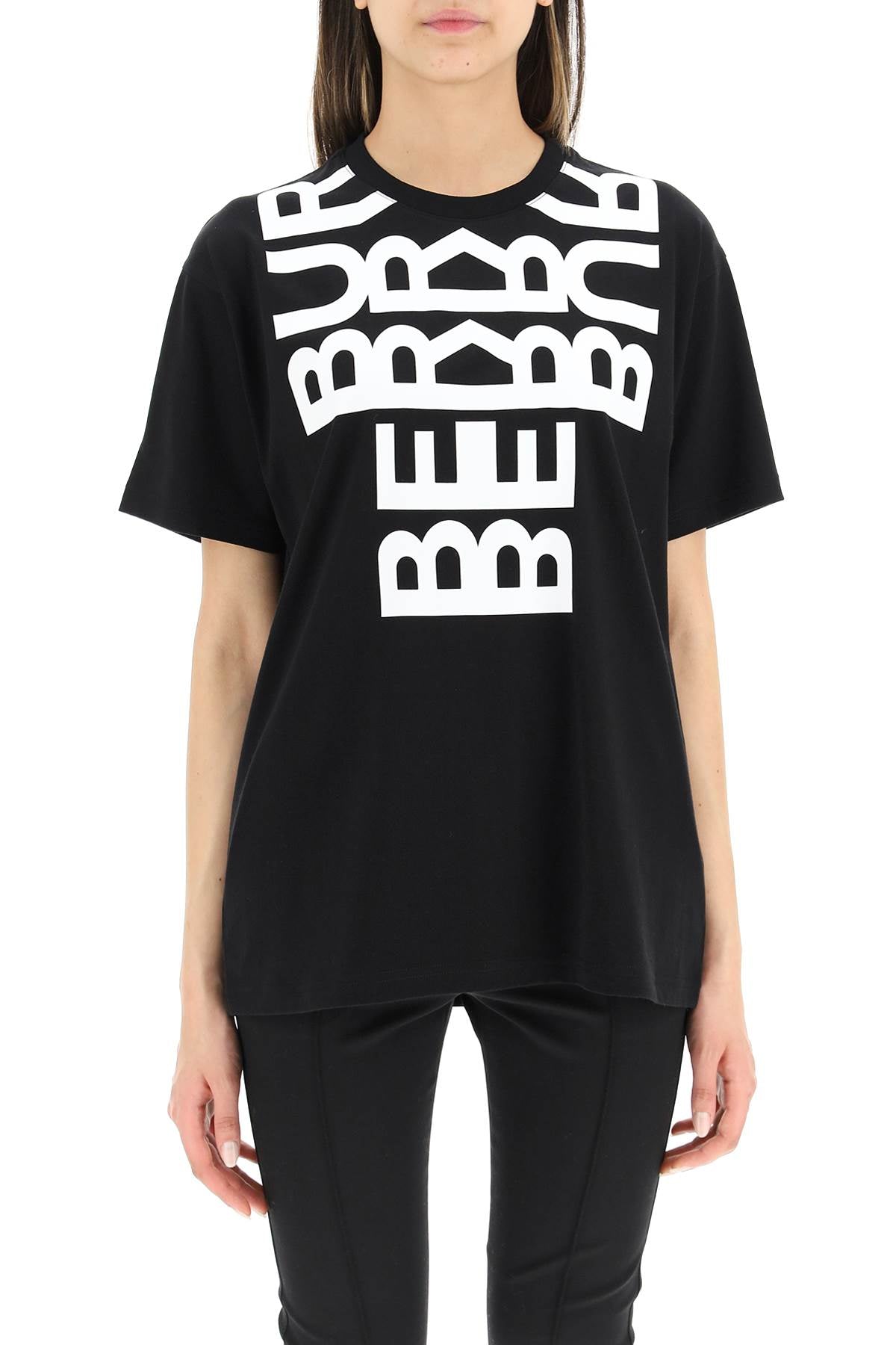 美国burberry t恤, Burberry | BURBERRY 女士黑色T恤 8052210商品图片 独家减免邮费