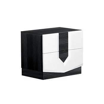 Homezia | White And Grey Nightstand With 2 Drawer,商家Premium Outlets,价格¥2429