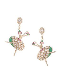 Eye Candy LA | The Luxe Collection 18K Goldplated & Cubic Zirconia Ballerina Drop Earrings商品图片,5折