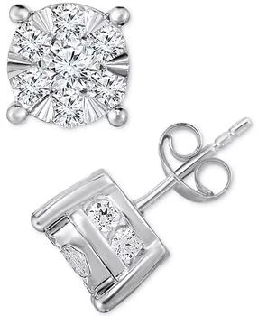 TruMiracle | Diamond Stud Earrings (2 ct. t.w.) in 14K White Gold,商家Macy's,价格¥16553