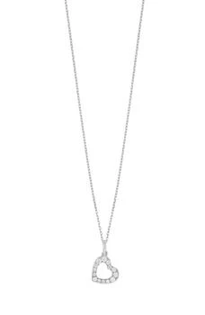Carrière Jewelry | Open Heart Diamond Pendant Necklace - 0.13ct.,商家Nordstrom Rack,价格¥3081