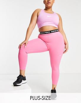 NIKE | Nike Pro Training Plus 365 7/8 leggings in pink商品图片,额外9.5折, 额外九五折