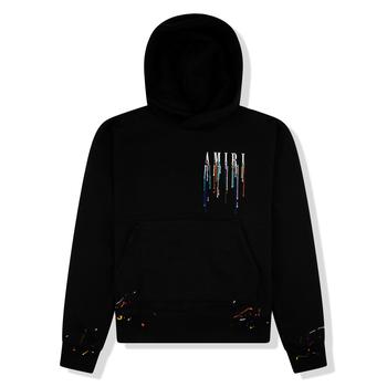 amiri卫衣, AMIRI | Amiri Paint Drip Black Hoodie商品图片 