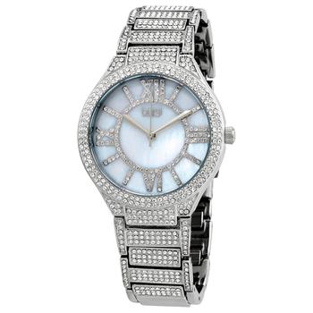 推荐Burgi Quartz Crystal White Dial Ladies Watch BUR185SS商品