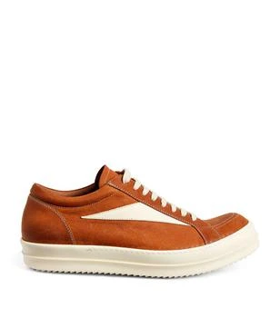 Rick Owens | Leather Low-Top Sneakers 