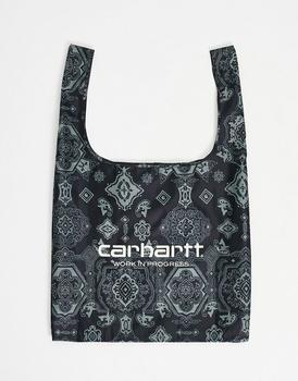 卡哈特包, Carhartt | Carhartt WIP verse paisley print shopper bag in black商品图片 8.5折