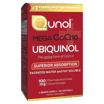 Qunol | Qunol 还原型活性辅酶Q10 100mg 备孕/心脏,商家Walgreens,价格¥315