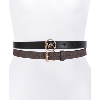 推荐2-Pk. Smooth Leather & Logo-Print Belts商品