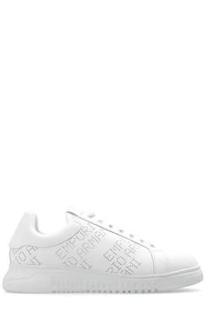 Emporio Armani | Emporio Armani Logo Perforated Low-Top Sneakers 6折×额外9折, 额外九折