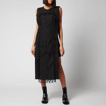 ganni连衣裙推荐, Ganni | Ganni Women's Jacquard Organza Mid Dress - Black商品图片 4折