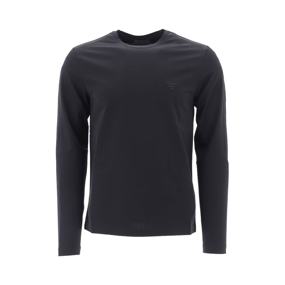 Prada | Prada 普拉达 男士黑色长袖T恤 UJL565-1UOR-F0002商品图片,独家减免邮费