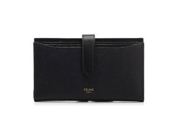 商品Ladies Grained And Smooth Calfskin x Wallet Case In Black图片