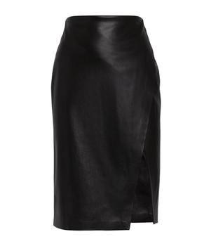 Alice + Olivia | Vegan Leather Siobhan Midi Skirt商品图片,独家减免邮费
