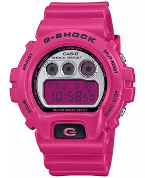 G-Shock | Men's Digital Pink Resin Strap Watch 50mm, DW6900RCS-4,商家Macy's,价格¥898