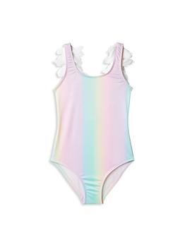 推荐Little Girl's & Girl's One-Piece UPF 50+ Rainbow Petal Swimsuit商品