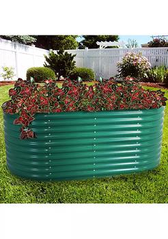 商品Sunnydaze Decor | Galvalume Steel Oval Raised Garden Bed - Green - 79 in x 32 in,商家Belk,价格¥1421图片